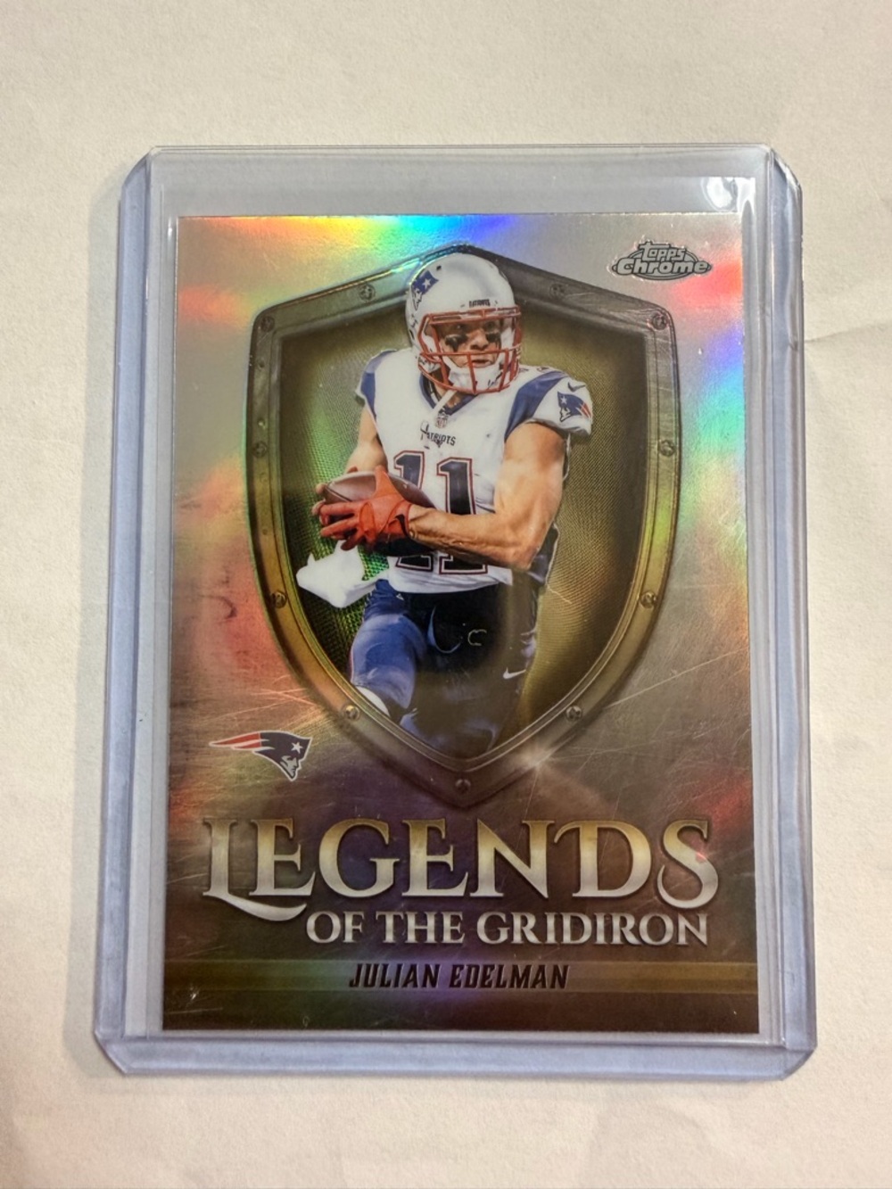 🔥Julian Edelman 'Legends of the Gridiron' Chrome Football Card - Silver Holo